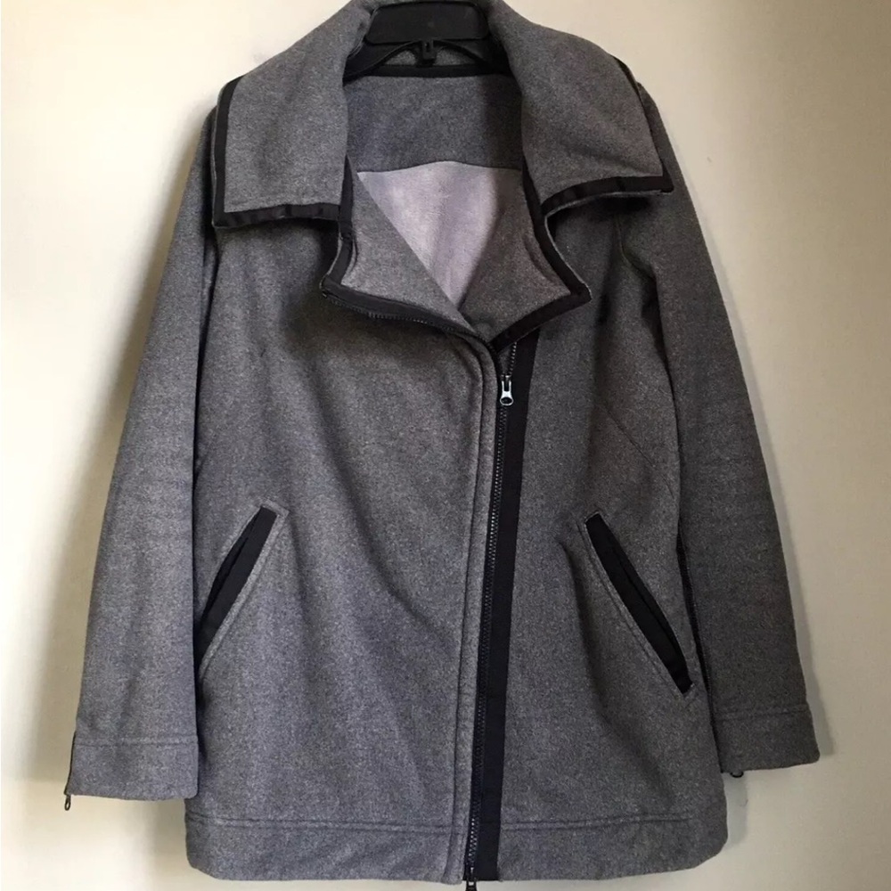 Lululemon | Gray Fleece Asymmetrical Moto Jacket - Picture 6 of 10